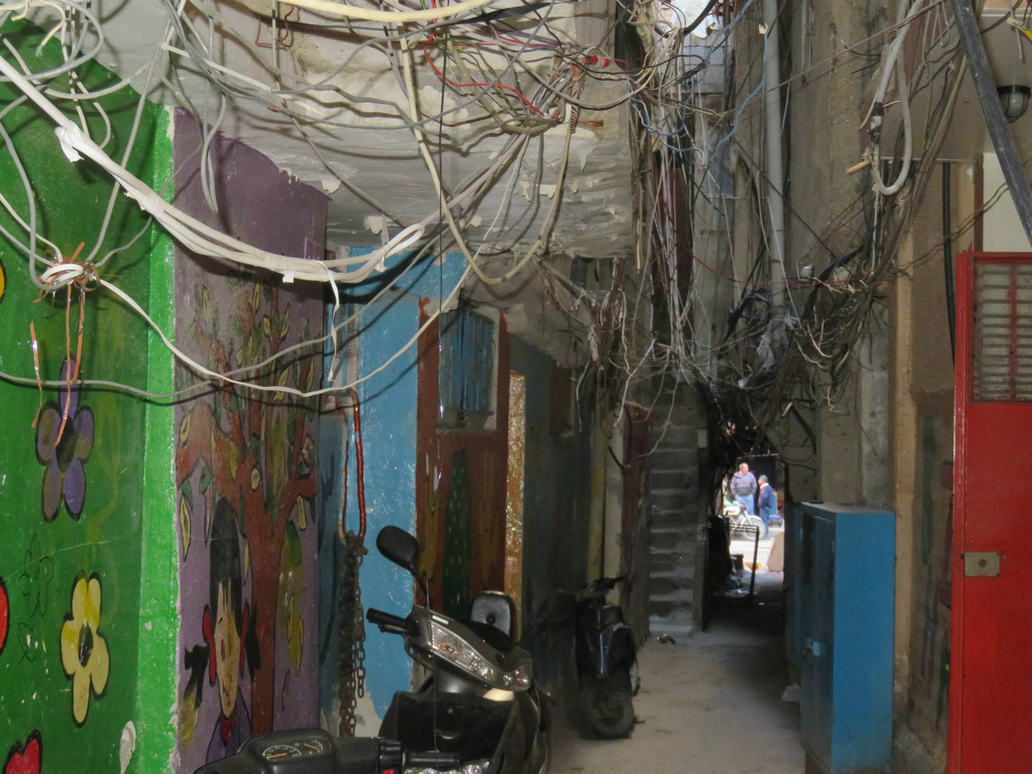 electrical wires in Beirut's Shatila camp