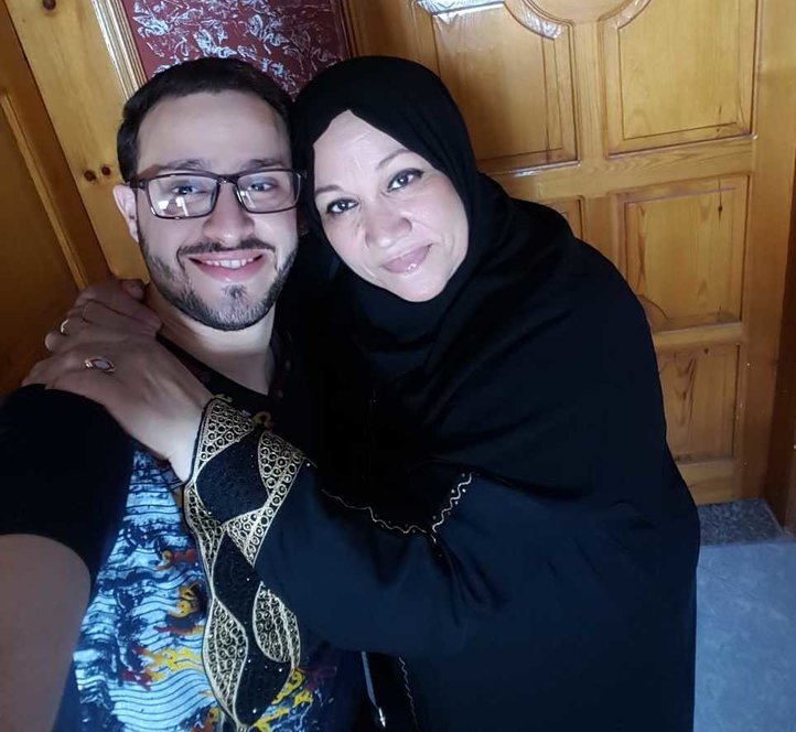 Ali and his mother in a selfie