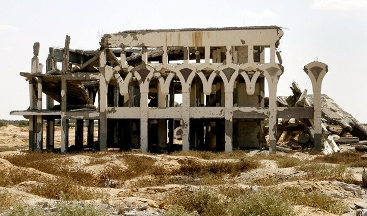 destroyed Gaza airport