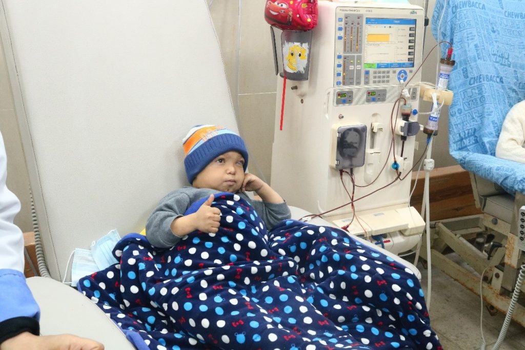 Gazan child in hospital bed