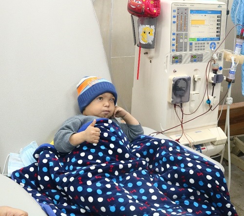 Gazan child in hospital bed