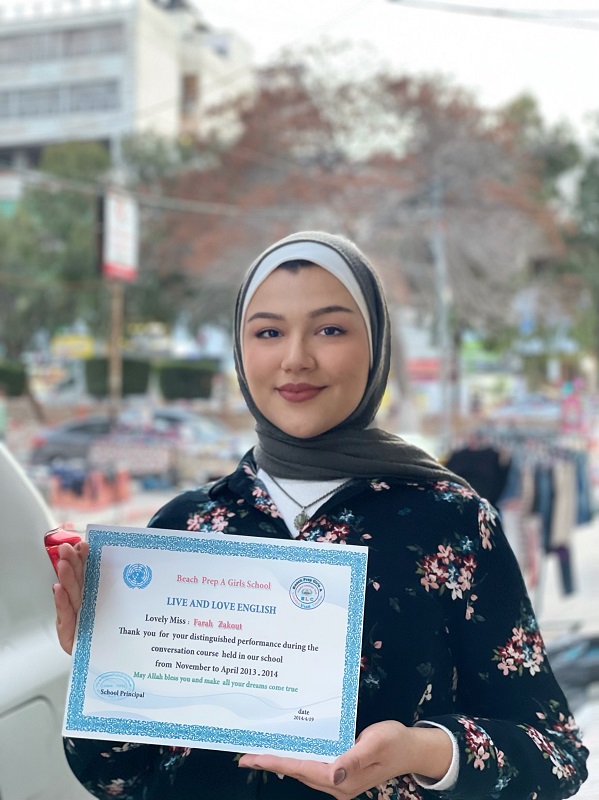 woman with certificate