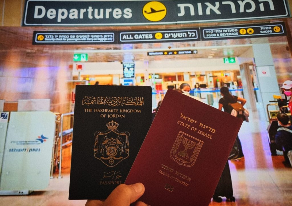 Jordanian and Israeli passports
