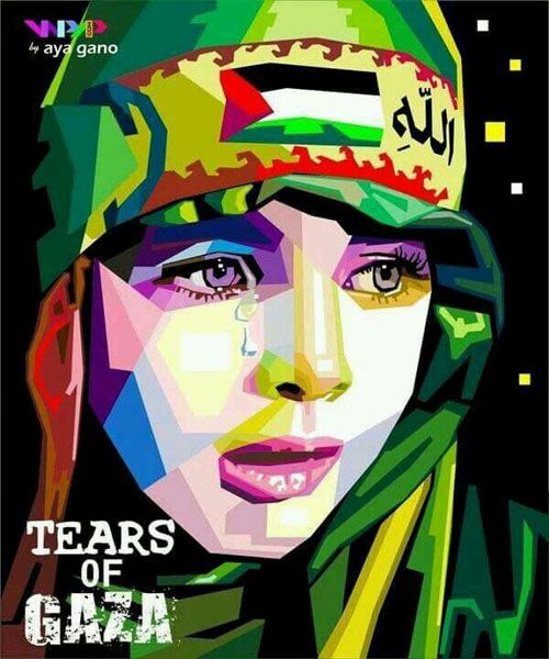 Gazan woman crying