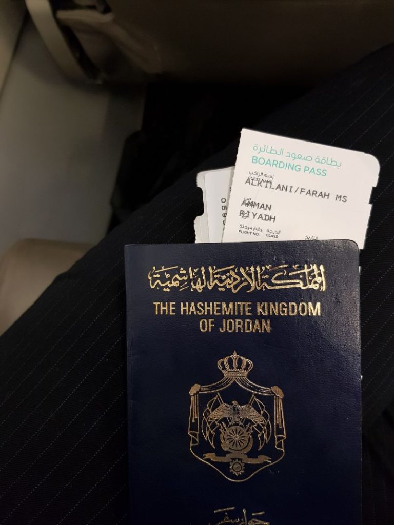 Jordanian passport.