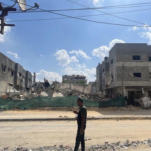 Destroyed neighborhood in Gaza.