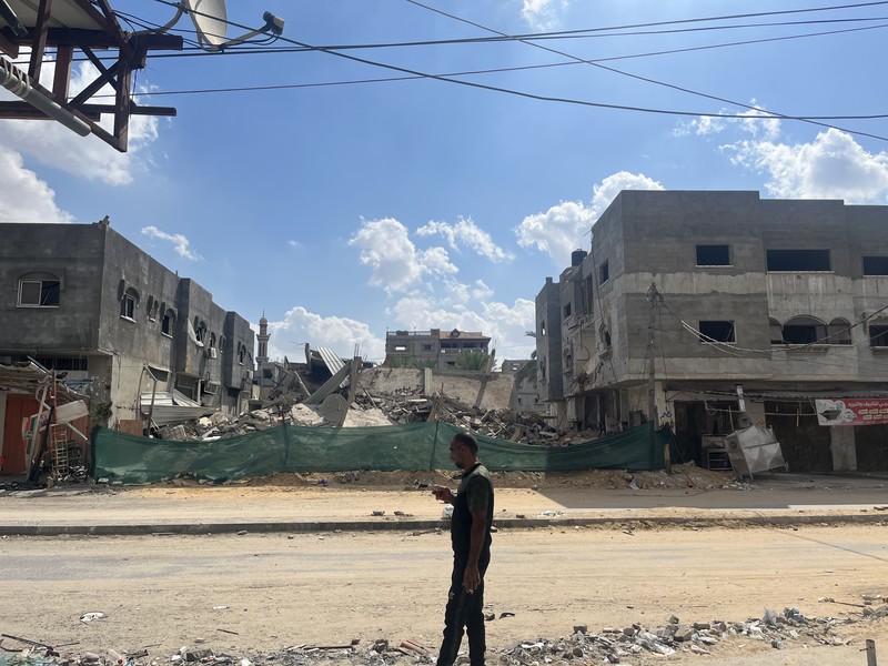 Destroyed neighborhood in Gaza.