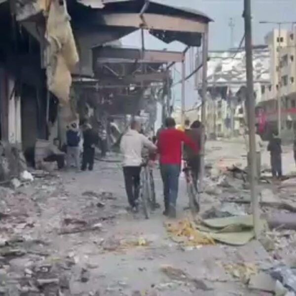 Destroyed Gaza street.
