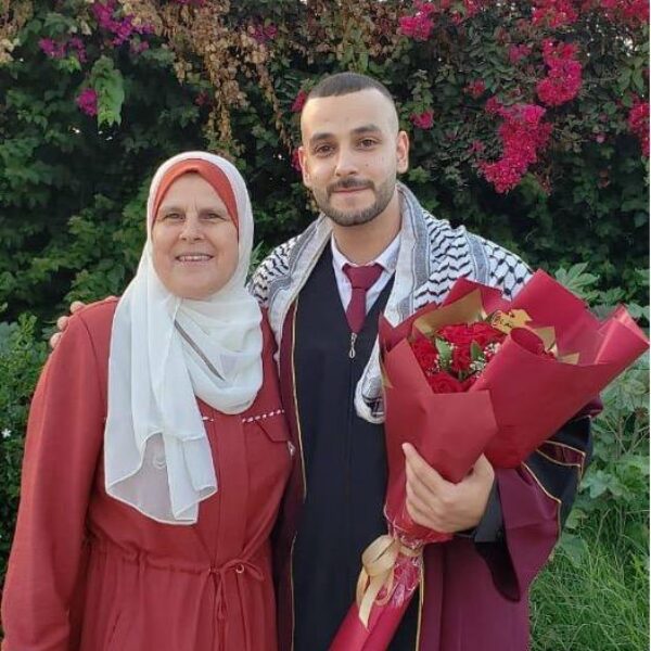 Mother and son at his graduation from university.