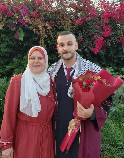 Mother and son at his graduation from university.