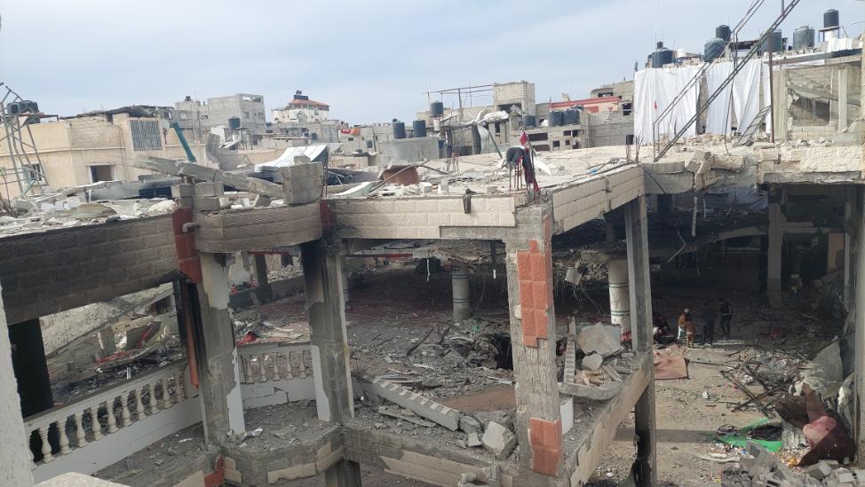 Destroyed homes in Gaza.