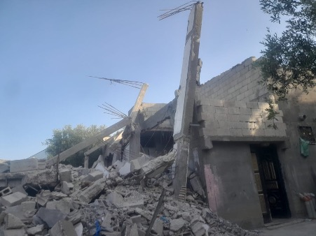 Destroyed home in Gaza. 